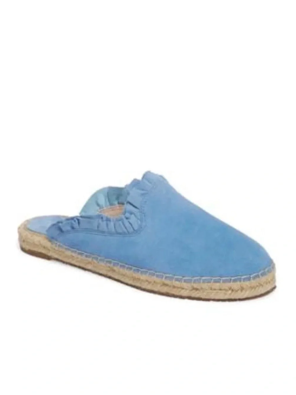 kate spade Light Blue Ruffle Espadrille Mule
